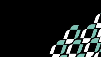 Symbole blanc et turquoise sur fond noir