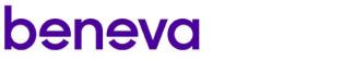 Logo de Beneva mauve sur fond blanc